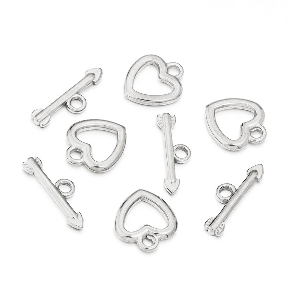 1 Set Stainless Steel OT Clasps Metal Toggle Clasps Wavy Buckle Connectors For Jewelry Making DIY Bracelets Necklace Accessories