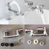 Copper Mechanical Arm Faucet Extender 1080 Rotating Face Basin Foamer Multi-function Splash-proof Water Nozzle