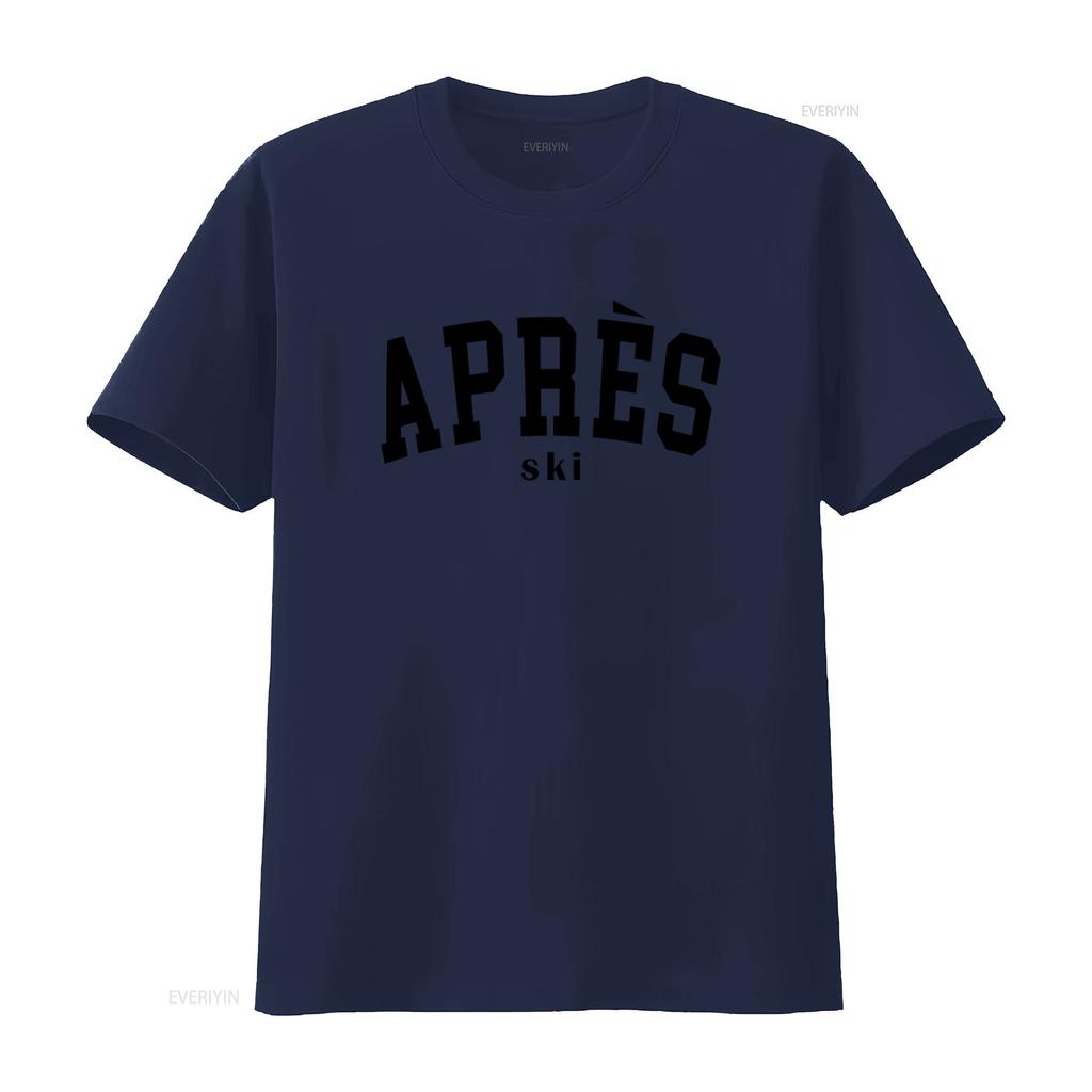Stylish Après Ski T Shirt for Her Perfect Winter Holiday Sweater vintage Washed Versatile streetwear homme Stretched Unisex