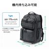 Sanwa Direct Carry-On Backpack, Large Capacity 35L, with Casters, for 2-3 Nights, 200-BAGCR010BK