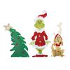 Yousheng LED Vánoční zahradní dekorace Velký zelený elf Strom Pes Saně Vánoční zahradní dekorace pro zimní trávník zahradu dvůr venkovní dekor