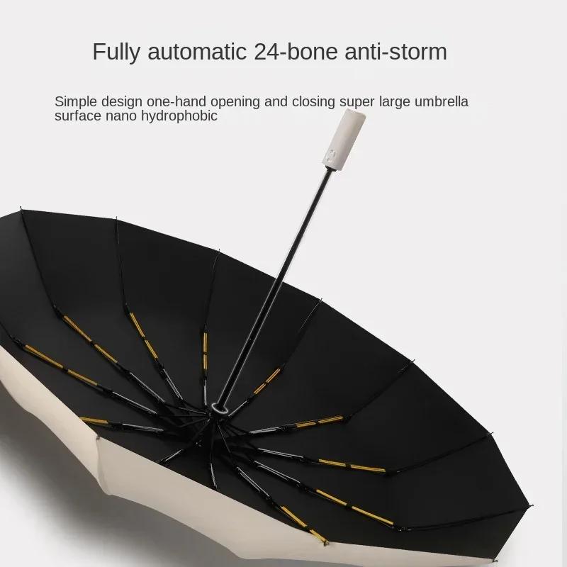 8 Bone Folding Umbrella Fully Automatic Double Bone SPF 50 UV Protection Rain Resistance Strong Wind Resitance Umbrella