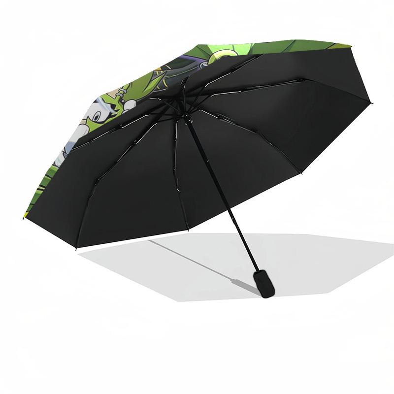 1pc Sonic the Hedgehog Inspired Automatic Opening/Closing Outdoor Umbrella, 8 Bone Iron Frame, Outdoor Protection for Fans, Travelers, Everyday U
