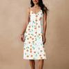 Women's Spaghetti Strap Backless Bow Loose Casual Beach Holiday Dress Sundress