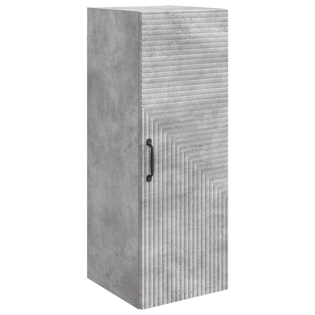 Wall Mounted Cabinet Concrete Grey 33 x 34.5 x 90 cm Particleboard