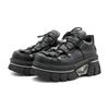 Punk Style Women Shoes Sznurowane Obcas Wysokość 6CM Platforma Buty Damskie Gotyckie Buty Do Kostki Rock Metalowe Dekoracyjne Damskie Trampki