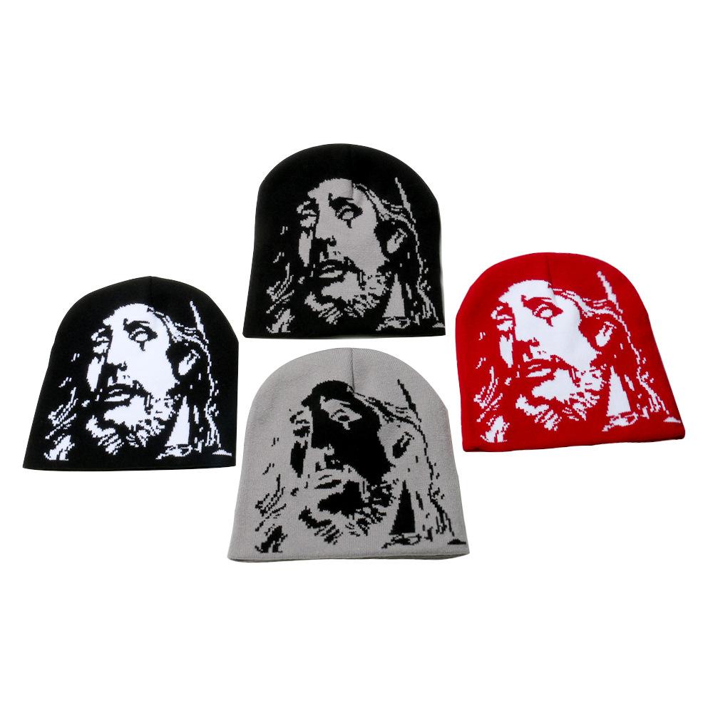 2025 nowa czapka dzianinowa żakardowa popularna czapka wełniana na głowę modna czapka termiczna outdoorowa męska i damska