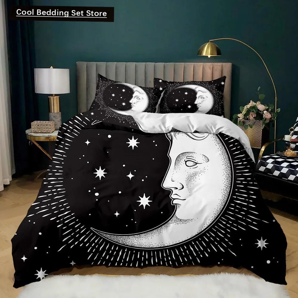 Bohemian Duvet Cover Set Golden Sun Twin Bedding Set Boho Style for Teens Adults Double Queen King Size Polyester Qulit Cover