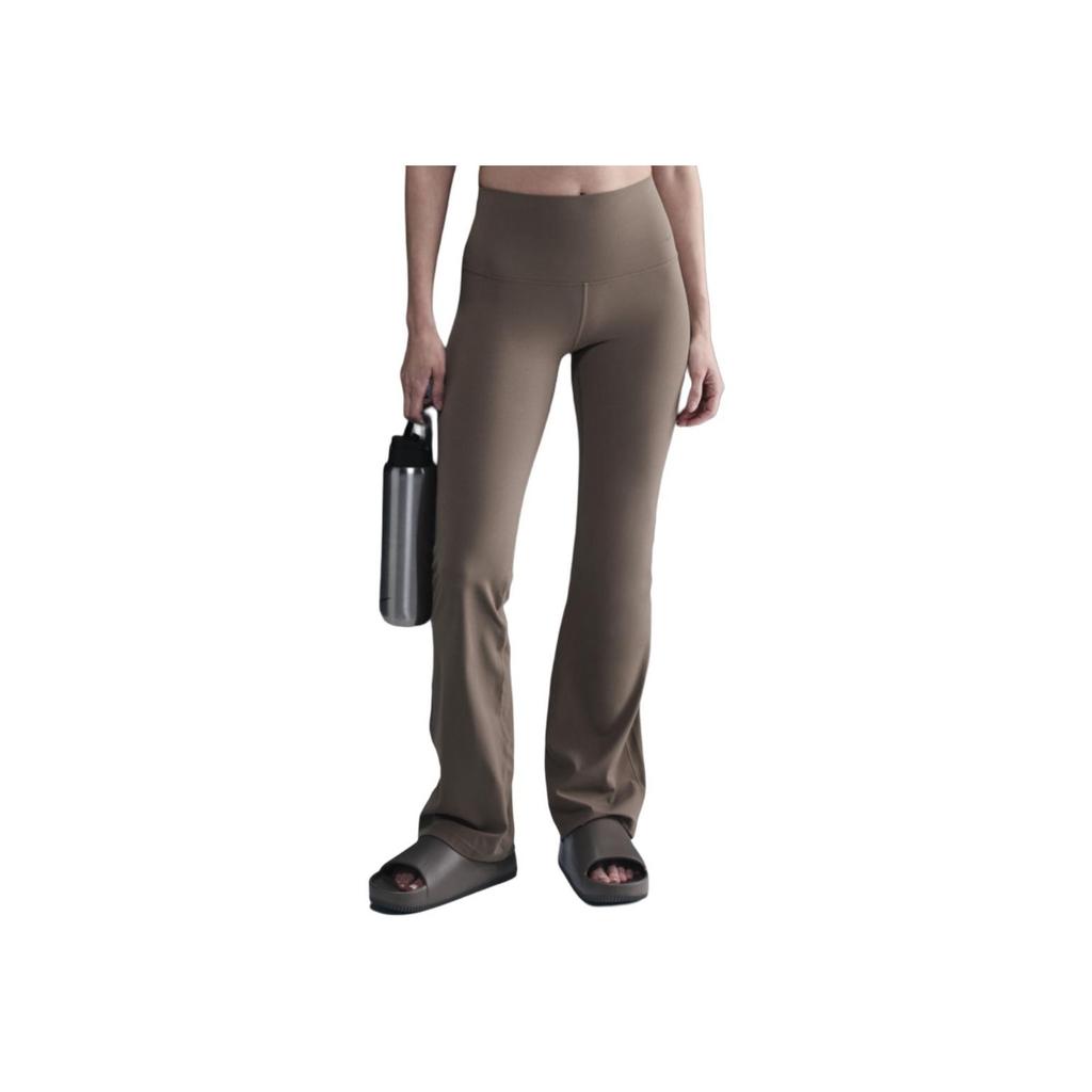 Nike Zenvy Dri-Fit High Waist Flared Slim Fit Sports Trousers Women Bottoms Brown Black FV7922-233