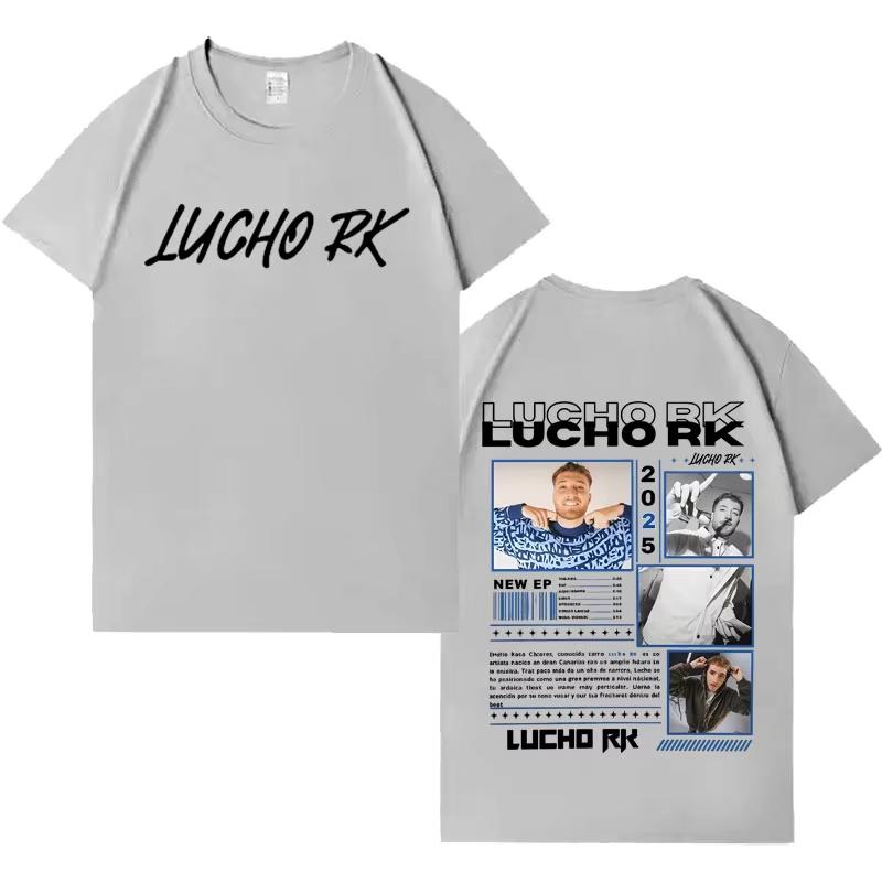 

Rapper Lucho Rk Trendy Album Harajuku Print Tshirt 2026 Mens Womens Aesthetic Tshirts High Quality Casual Cotton Crewneck Top 4XL