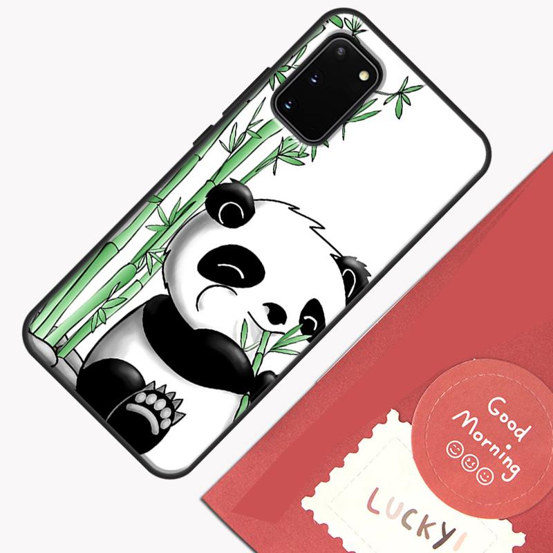 Cartoon Panda Phone Case For Samsung Galaxy S26 S25 Ultra S20 S21 S22 S23 S24 S10 Plus S25 FE Cover Shell