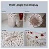 Large Size Wicker Clothes Storage Basket Covered Design for Restaurant Use Dirty Clothes Organizer Retro Style Family Storage...