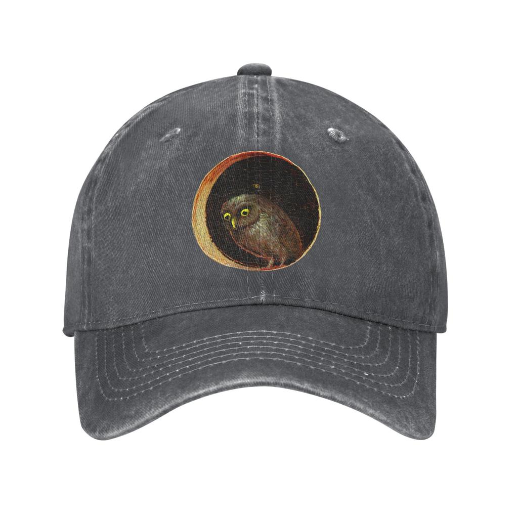 HieronymusBosch Owl Garden of Earthly Delights Unisex Baseball Cap Distressed Denim Washed Hats Outdoor Travel Soft Snapback