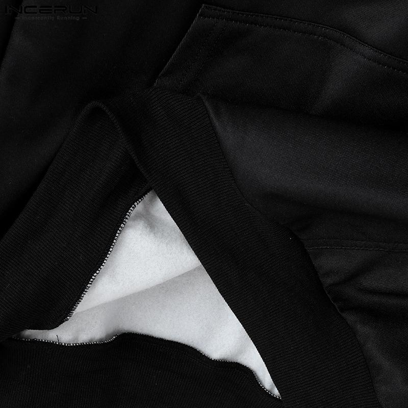 INCERUN Herren Frühling Übergroße Hoodies Langarm Stern Print Kapuzen Sweatshirts