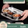 304 Stainless Steel Compartmented Meal Tray for Kids, Employees, and Canteens