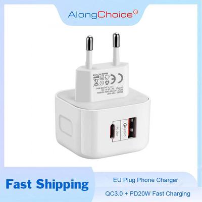 Caricatore PD 20W USB Tipo C Adattatore di Ricarica Rapida Caricatore Rapido per Telefono Per iPhone Samsung Xiaomi Huawei Caricatore da Muro Spina EU/US/UK