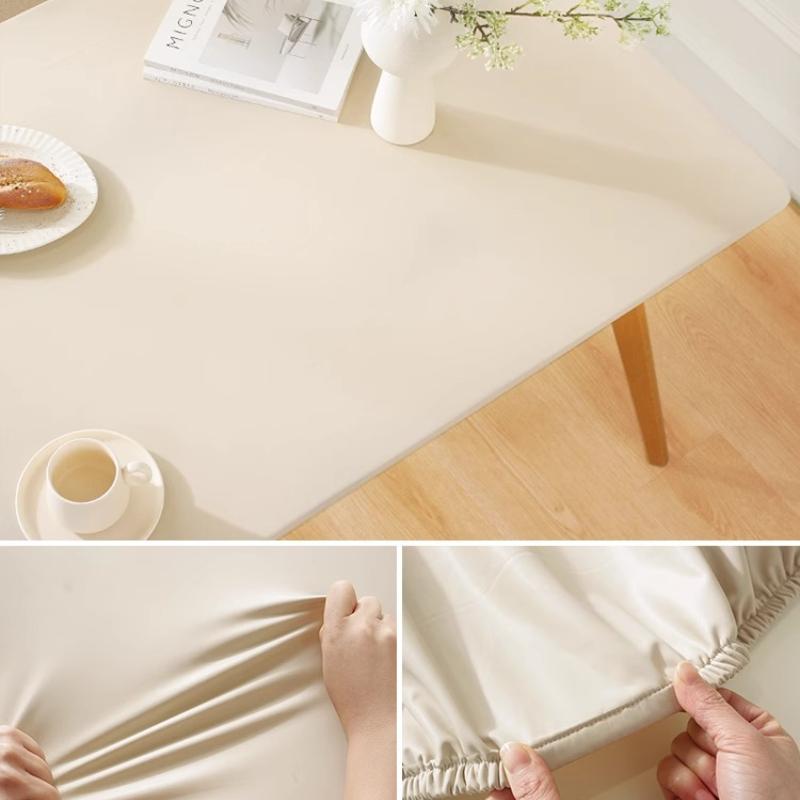 

Restaurant Decorat Table Cloth Solid Color Simple Imitation Sheepskin Full Cover Tablecloth Waterproof Oil Resistant Washable Heat-resistant Table Mat 80x120cm table use