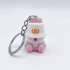 Schlafender Bär Anhänger Schlüsselanhänger Niedlicher PVC Eimer Hut Bär Puppe Schlüsselanhänger Paar Tasche Auto Schlüsselanhänger Schmuck Ornament