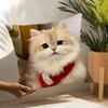 Cute Funny Internet Meme Cat  Pillow Case Linen Cushion Covers For Decorative Sofa Home Pillows Case Car Chair Pillows Cases