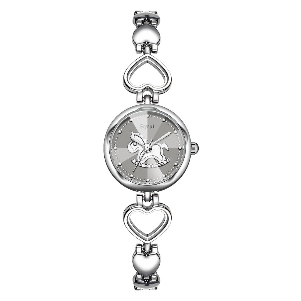 Creative Pony Love Bracelet Watch Niche Design Alloy Waterproof Women'S Quartz Watch
