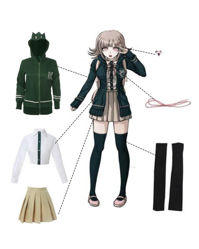 Nanami Chiaki Cosplay Super High School Level Gamer Danganronpa Cosplay Costume for School and Stage Wear Chiaki Wig Size [Excellent Quality] Wig,