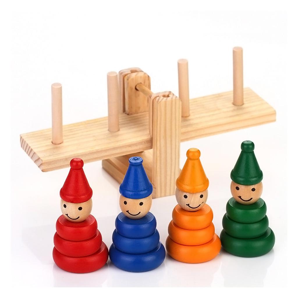 💰Kaufe 1 Set Clown Rainbow Stacker Wippe Balance Scale Board Balancing  Spiel Kinder Early Education Spielzeug zum besten Preis im Online-Shop bei  Joom