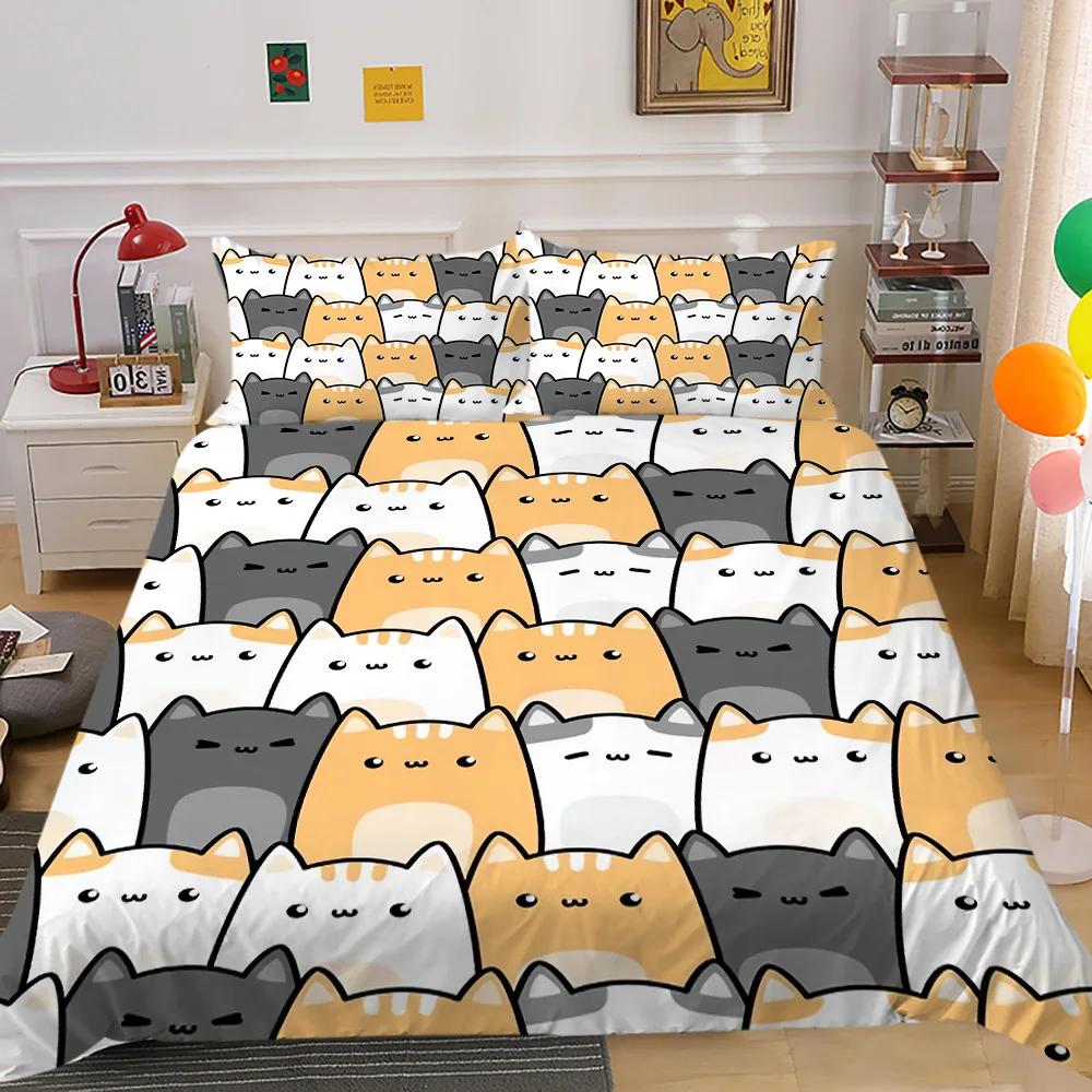 Cartoon Cute Animals Duvet Cover Colorful Lovely Comic Duck Polyester For Kids Boy Girls For Bedroom Decoration Queen King Size