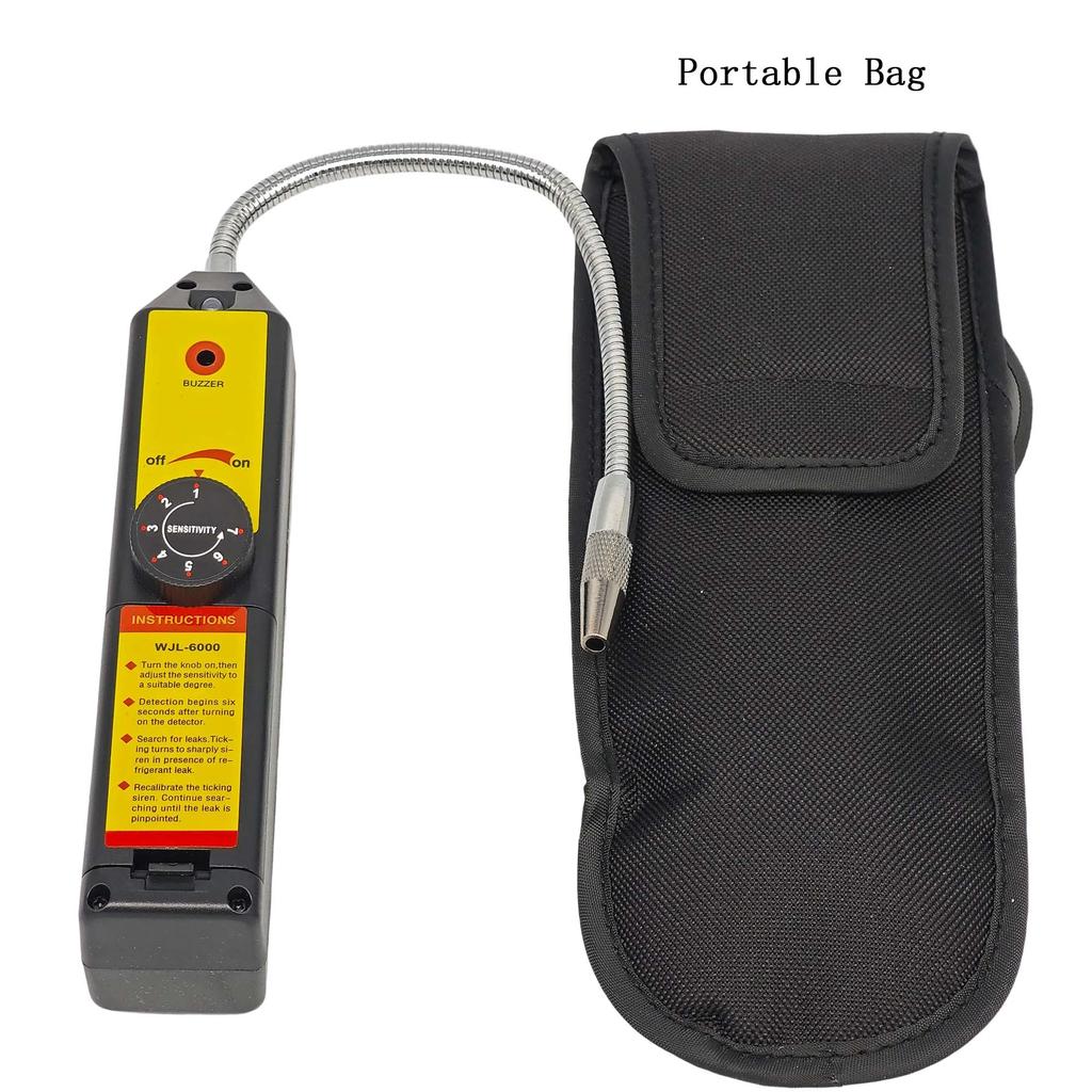 WJL-6000 Freon Leak Detector Halogen Leak Detector Refrigerant Gas HVAC Air Conditioner R22 R410A R134A R1234YF CFCs HCFCs HFCs