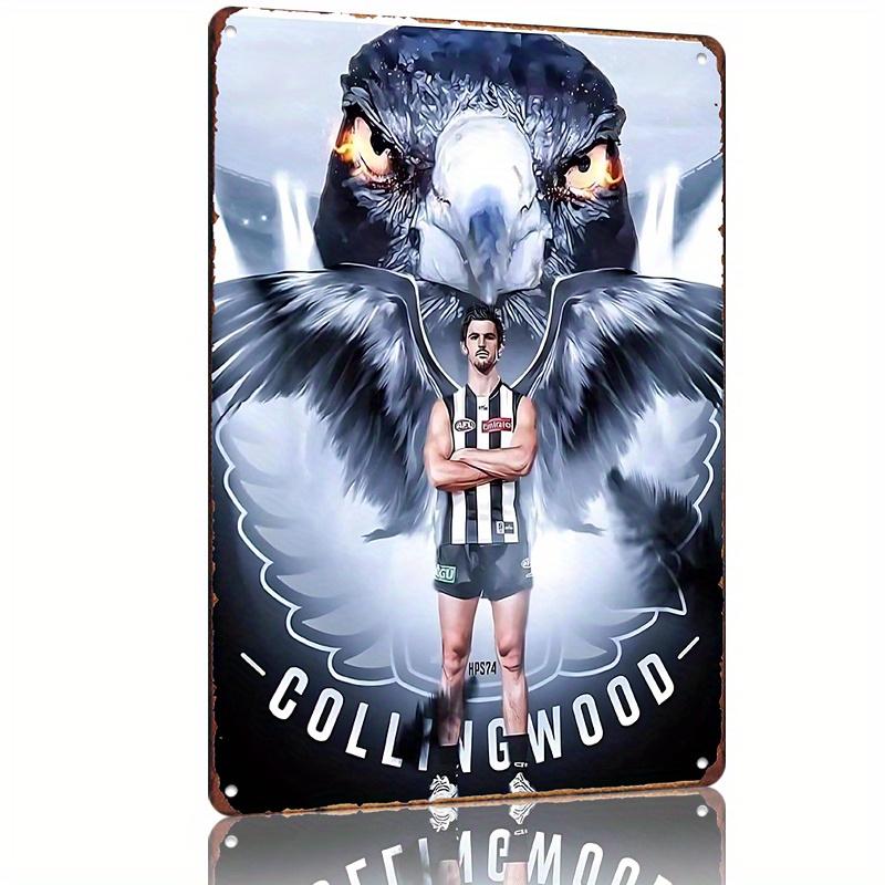 

Vintage Metal Sign Collingwood AFL Player Eagle Design Tin Sign Vintage Sports Wall Art for Man Cave Garage Bar aluminum 20x30cm