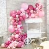 Rose Gold Balloon Garland Arch Kit Wedding Birthday Party Decoration Kids Adults Birthday Ballon Baby Shower Latex Baloon Chain