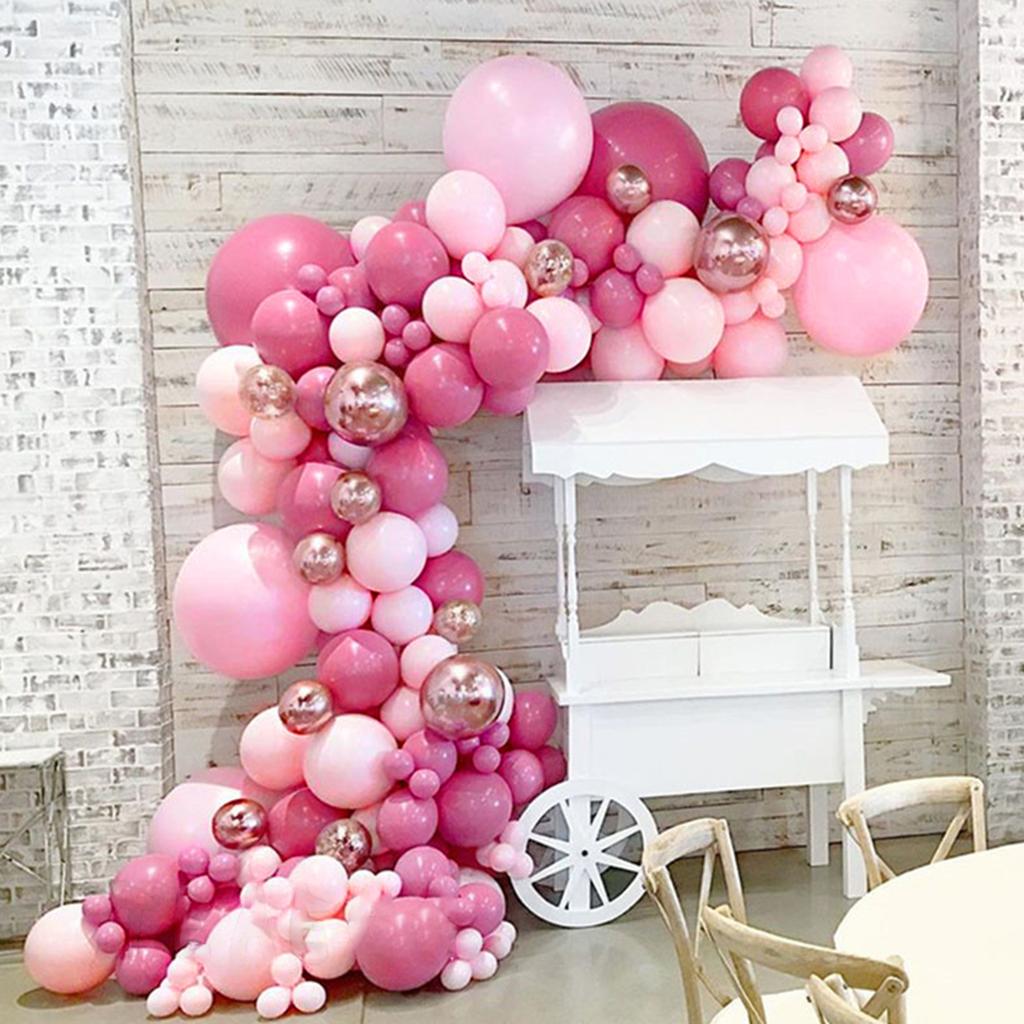 Rose Gold Balloon Garland Arch Kit Wedding Birthday Party Decoration Kids Adults Birthday Ballon Baby Shower Latex Baloon Chain