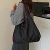 Large Capacity Foldable Shopping Pouch Portable Contrast Color Shoulder Bag  Travel
