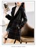 Winter Reversible Mid-Length Velvet Thick PU Leather Jacket - Women's Cozy Loose Fit