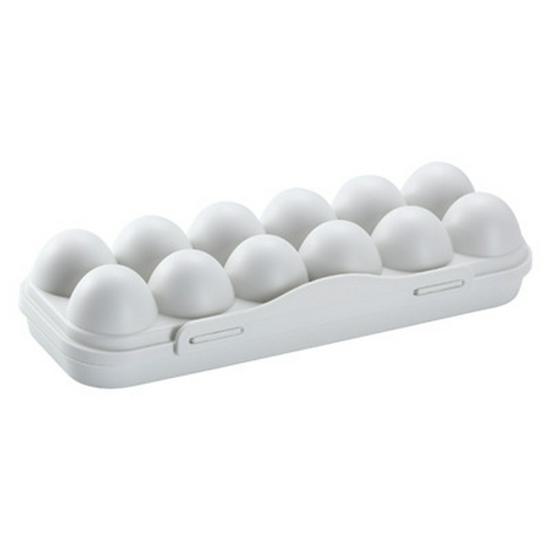 Stackable 18-Grid Egg Storage Box with Snap-On Lid, Anti-Collision & Breakage.