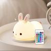 Night Light - Silicon Bunnies Pets Nursery Color Changing LED Decor with and Remote Control for