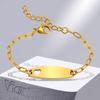 Vnox Free Engraving Name Bracelets for Girls Boys, Custom Date Name Bangles, Meaningful Gift for Newborns