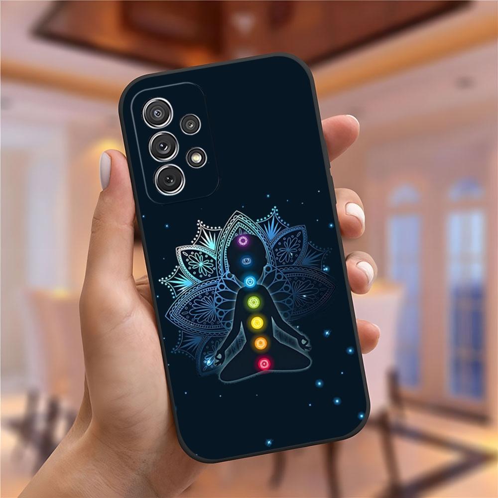 Mandala Chakra Yoga Handyhülle Für Samsung S23 Ultra S24 S22 S20 Fe S21 Plus Galaxy A54 A34 A16 A53 A13 Rückseite Samsung s25 5G white