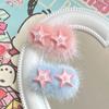 Ornament Plush BB Hairpins Hair Accessories Sweet Fluffy Barrettes Plush Star Hair Clip  Photograh