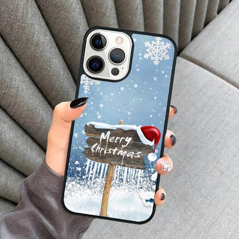 Merry Christmas Tree Phone Case For iPhone 16 15 13 14 Pro Max 11 12 Mini Plus 2022 XR XS MAX Shell Cover coque