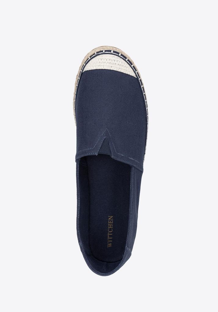 Wittchen Men's Espadrilles With Braided Toe, Navy Blue, Textile Material