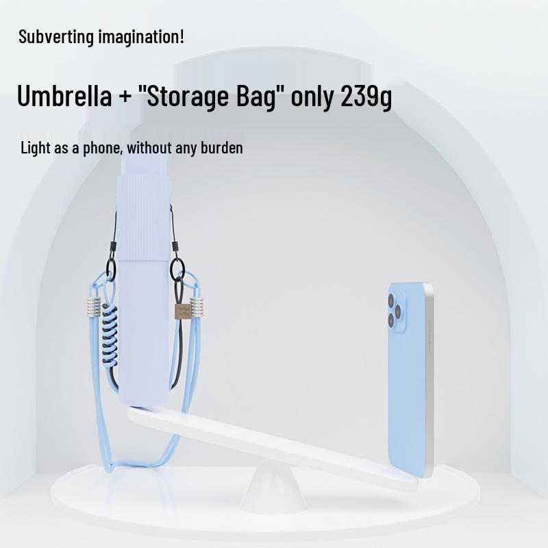 Custom Ultralight Sun & Rain Umbrella, Manual 3-Fold 6-Rib Parasol