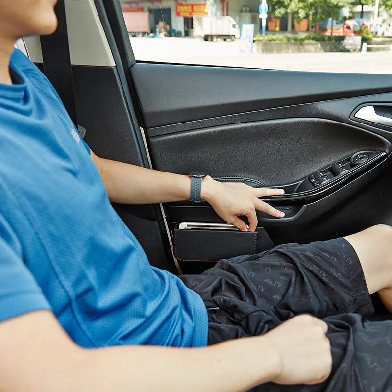 Car Seat Gap Multifunctional Storage Box Driver Side Seat Gap Organizer Phone Holder Box Black Car Decor Accessories Interior