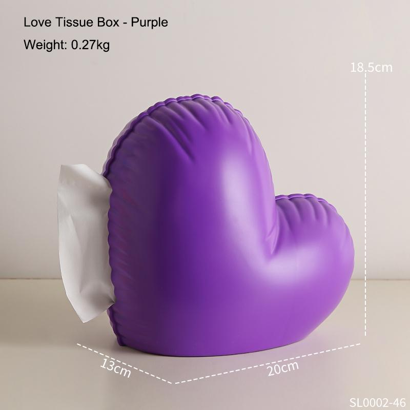 Cute Love Tissue Box Home Living Room Decoration Ornament Heart Tissue Box Kitchen Bathroom Storage Supplies Gift