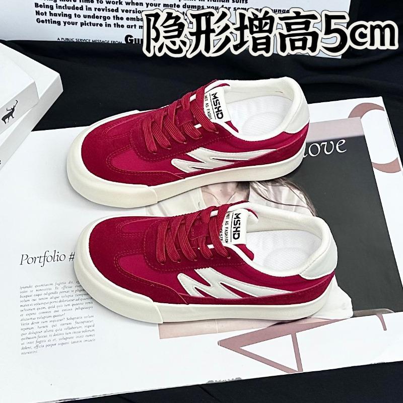 

6 inner height increase cm small women s shoes spring and autumn high-end casual versatile retro board shoes 35