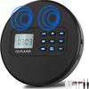 Portable CD Player with Headphones and Built-in Speakers: Rechargeable with Anti-Skip Protection, Small CD/USB/MP3 Player for Personal/Car/Travel/Musi