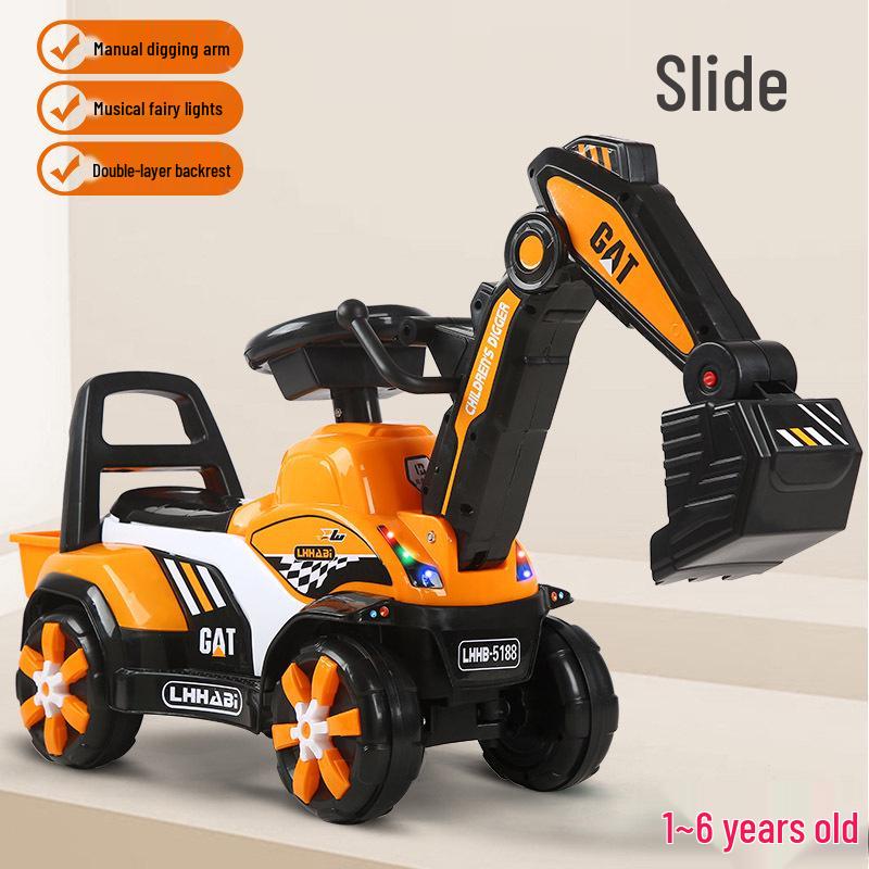 Large Ride-On Toy Excavator for Kids - Construction Digger Truck