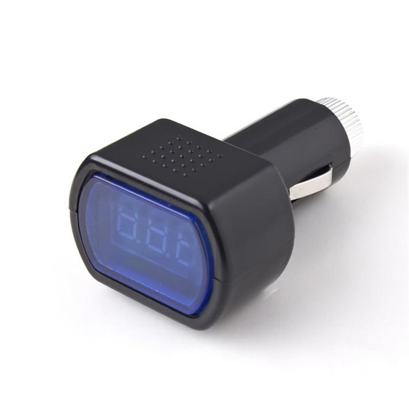 Over-current New Digital LED Volt Gauge Meter Display 12V-24V Black Gauge Mini Plastic Volt Voltage 1pcs Digital