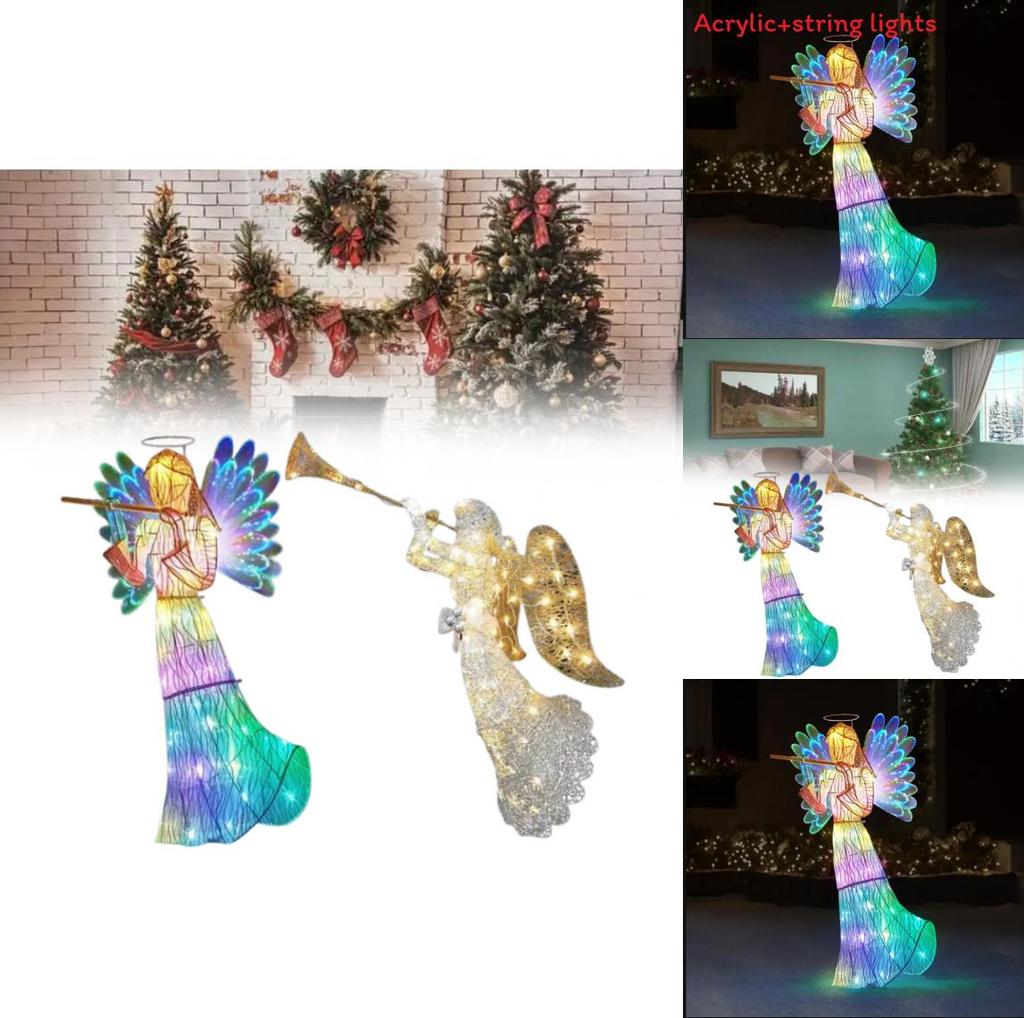 Engel Baumspitze mit beleuchtetem Stern für festliche Feiertage