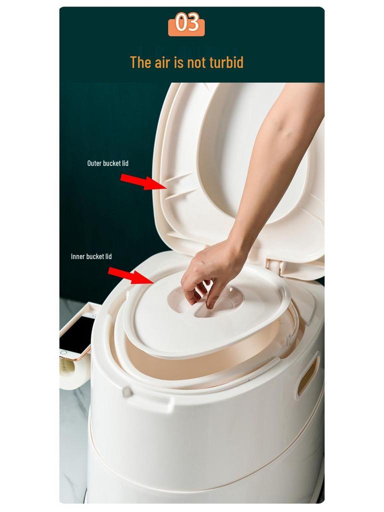 Portable Commode and Foldable Bedpan for Elderly and Pregnant Women