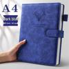 Large A4 Soft Leather Notebook for Students and Professionals
